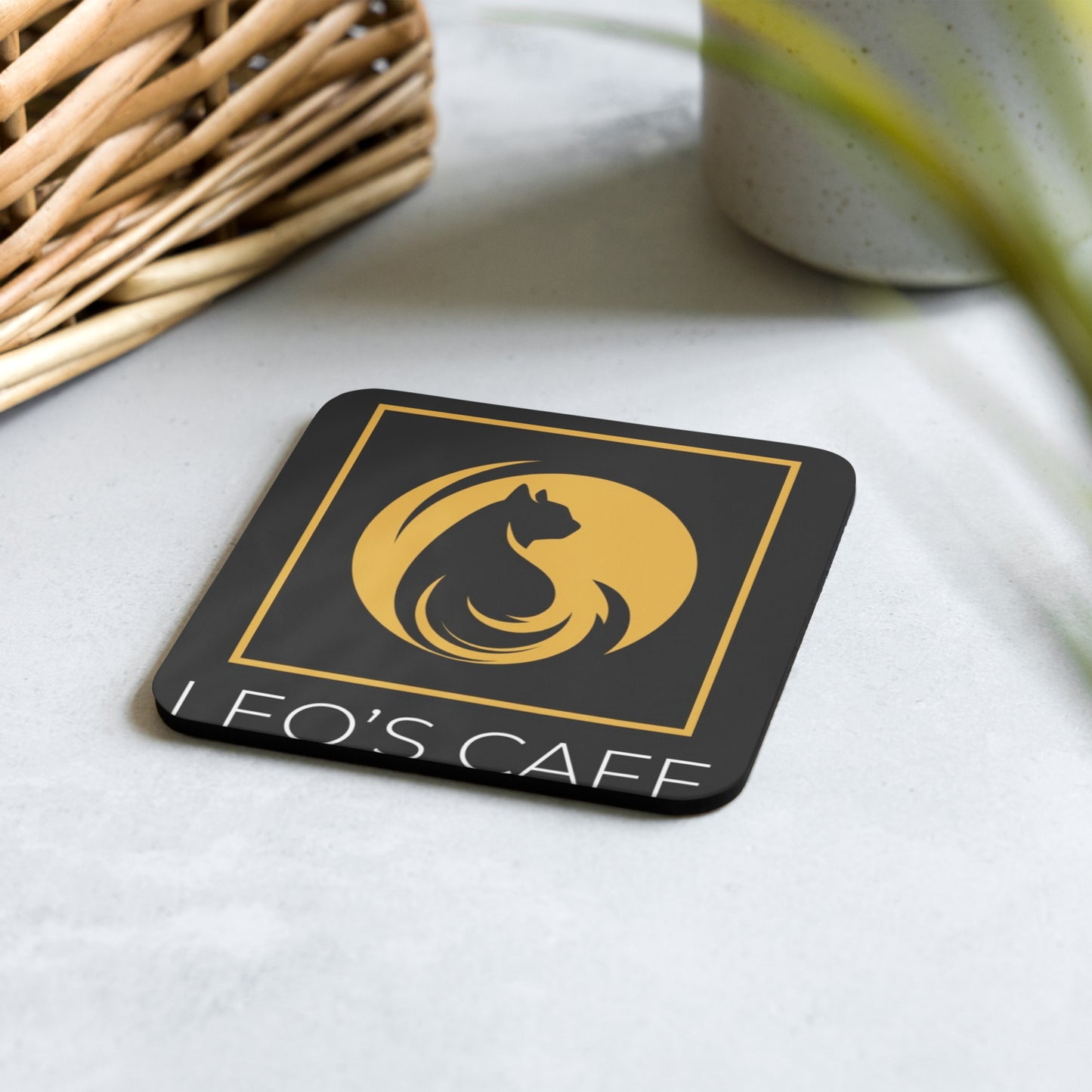 Cork-back coaster